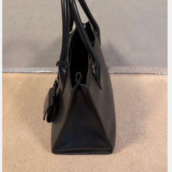 PRADA MONOCHROME TWO WAY TOTE/CROSSBODY AUTHENTICATED PREMIUM CONDITION SILVER - Picture 2 of 16